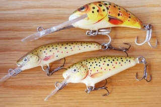 Salmo SDR – agresívnejší vobler, Dorado Stick – jemnejší vobler vhodný na zadržiavanie v prúde a Dorado Invader - „ľahší“ vobler vhodný na lov krížom cez prúd (zhora).